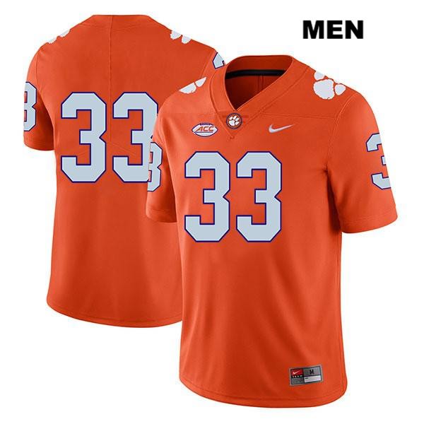 Men's Clemson Tigers #33 Ty Lucas Stitched Orange Legend Authentic Nike No Name NCAA College Football Jersey OGJ2646YI